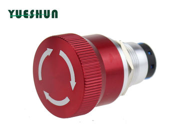 China Messingvernickelungs-Notdruckknopf, roter Notaus-Knopf 5A 250VAC distributeur