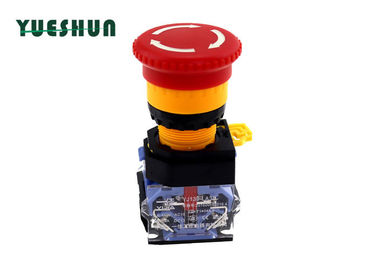 China Rote Farbnotaus-Pilz-Kopf-Drucktastenschalter für Aufzug-Aufzug usine