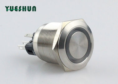 China Der wasserdichte verriegelnde belichtete Druckknopf LED, asphaltieren 6 Pin-Drucktastenschalter distributeur