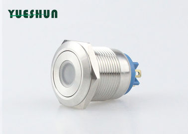 China LED-Platten-Berg-Drucktastenschalter 19mm Pin-Terminalsilberlegierung 1NO distributeur