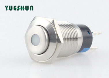 China Punkt-Art LED-Metalldrucktastenschalter, 5 Pin-Drucktastenschalter-Leichtgewichtler usine