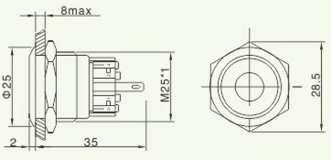 Des Boots-Auto-LED Edelstahl-Material Anzeigelampen-Platten-des Berg-110V 220V