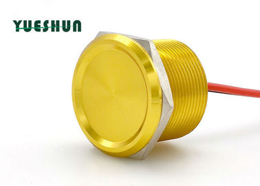 China Piezo Aluminiumdrucktastenschalter KEIN Gelb-Körper der Lampen-25mm 24VAC 100mA distributeur