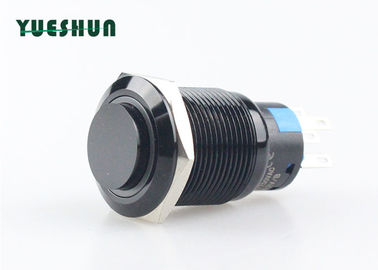 China Schwarzer Aluminiumring LED des drucktastenschalter-110V 220V belichtete Momentan distributeur